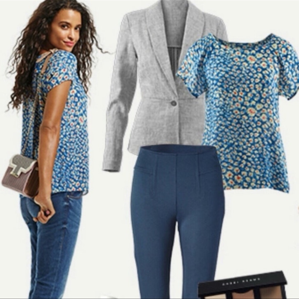 Cabi Flutter Sleeve Crossover-Back Button Detail … - image 4